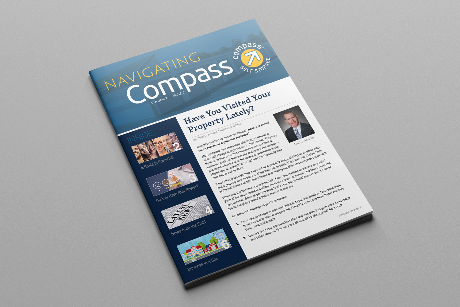 Compass Self Storage marketing materials